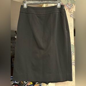 Black Fitted Work Skirt